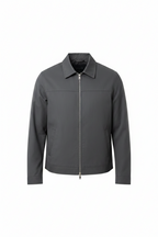 Men's Zip Front Harrington Jacket Lightweight Smart Casual Layer