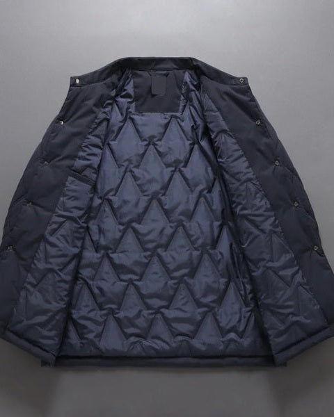 Men's Quilted Field Jacket Button Up Autumn Winter Layer