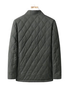 Men's Quilted Field Jacket Button Up Autumn Winter Layer
