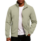 Men's Stand Collar Bomber Jacket Lightweight Spring Autumn Layer