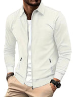 Men's Zip Front Casual Jacket Lightweight Spring Autumn Layer