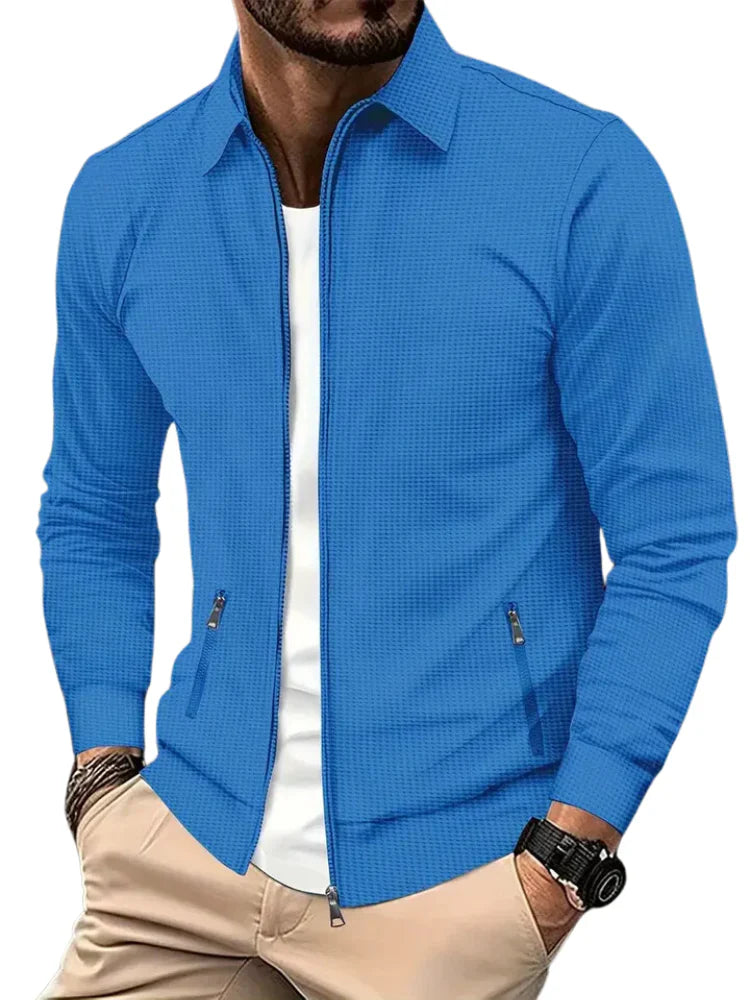 Men's Zip Front Casual Jacket Lightweight Spring Autumn Layer