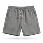 Men's Linen Shorts Elastic Waist Drawstring Summer Fit