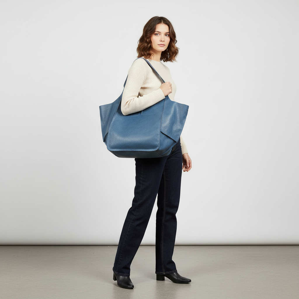 Women's Large Vegan Leather Tote Bag – Spacious