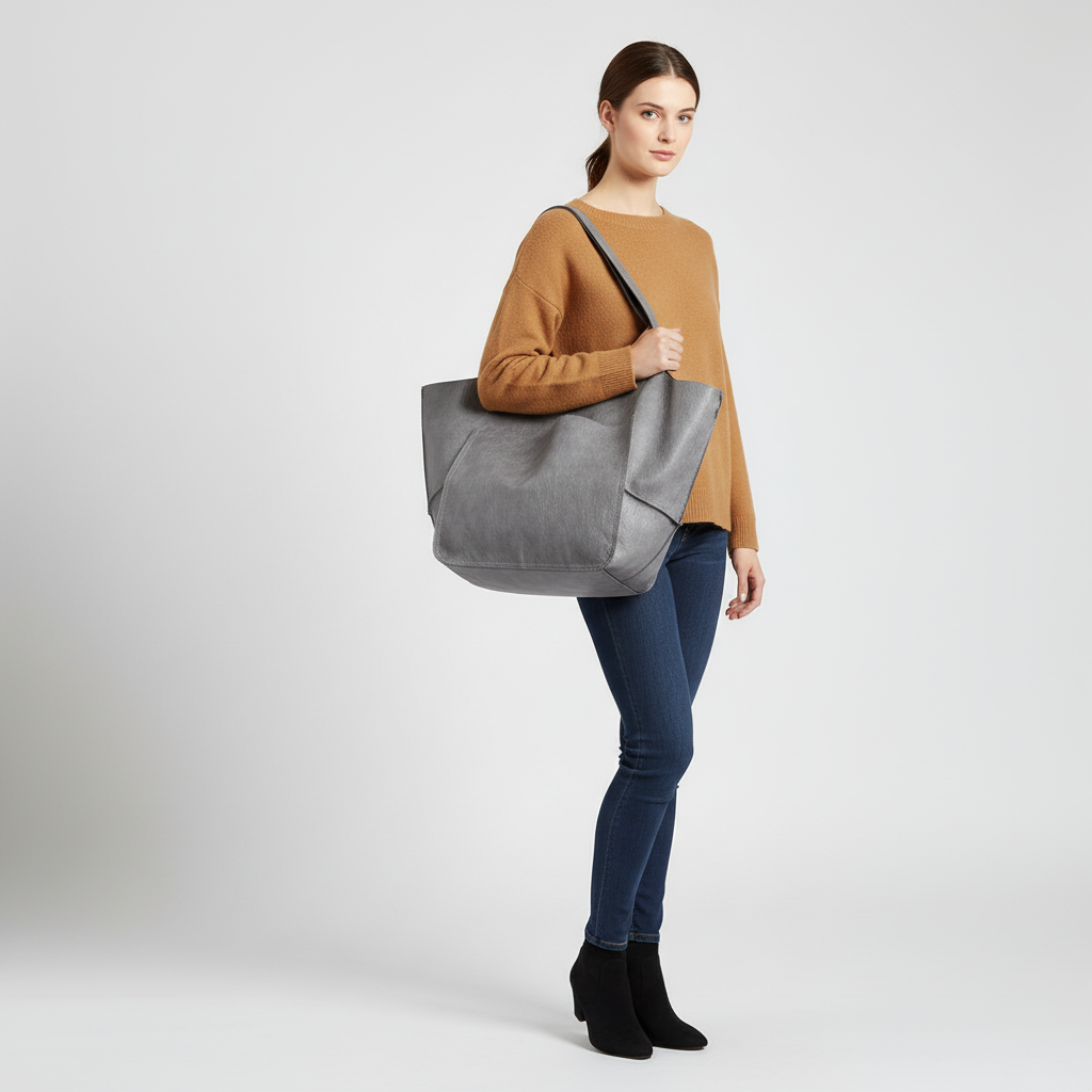 Women's Large Vegan Leather Tote Bag – Spacious