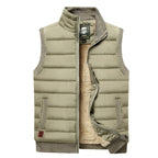 Men's Fur Lined Padded Gilet Insulated Winter Vest
