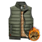 Men's Fur Lined Padded Gilet Insulated Winter Vest