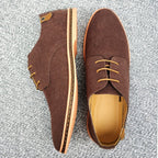 Men's Suede Look Derby Shoes Smart Casual Lace Ups