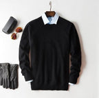 Men's Soft Knit Pullover Refined Crew Neck Knit