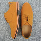 Men's Suede Look Derby Shoes Smart Casual Lace Ups