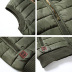Men's Fur Lined Padded Gilet Insulated Winter Vest