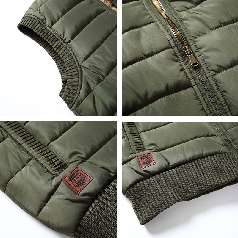 Men's Fur Lined Padded Gilet Insulated Winter Vest