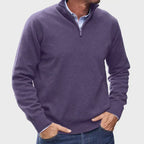 Men's Quarter Zip Sweater Refined Knit Layer for Smart