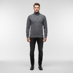 Men's Textured Half Zip Sweater with High Collar