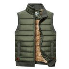 Men's Fur Lined Padded Gilet Insulated Winter Vest