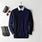 Men's Soft Knit Pullover Refined Crew Neck Knit