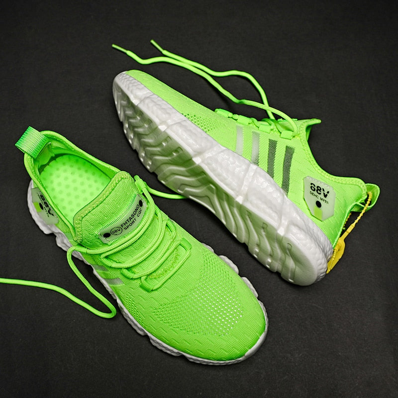 Men's Breathable Mesh Trainers Lightweight Lace Up Sneakers