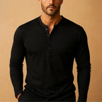 Men's Slim Fit Long Sleeve Henley Casual Shirt
