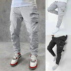 Men's Cargo Pocket Trousers Durable Utility Pants Comfortable Outdoor