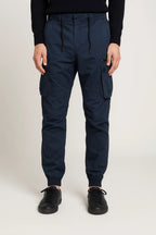 Men's Utility Cargo Trousers Tapered Leg Elastic Cuffs