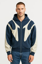 Men's Zip Up Hoodie Minimalist Casual Hooded Jacket
