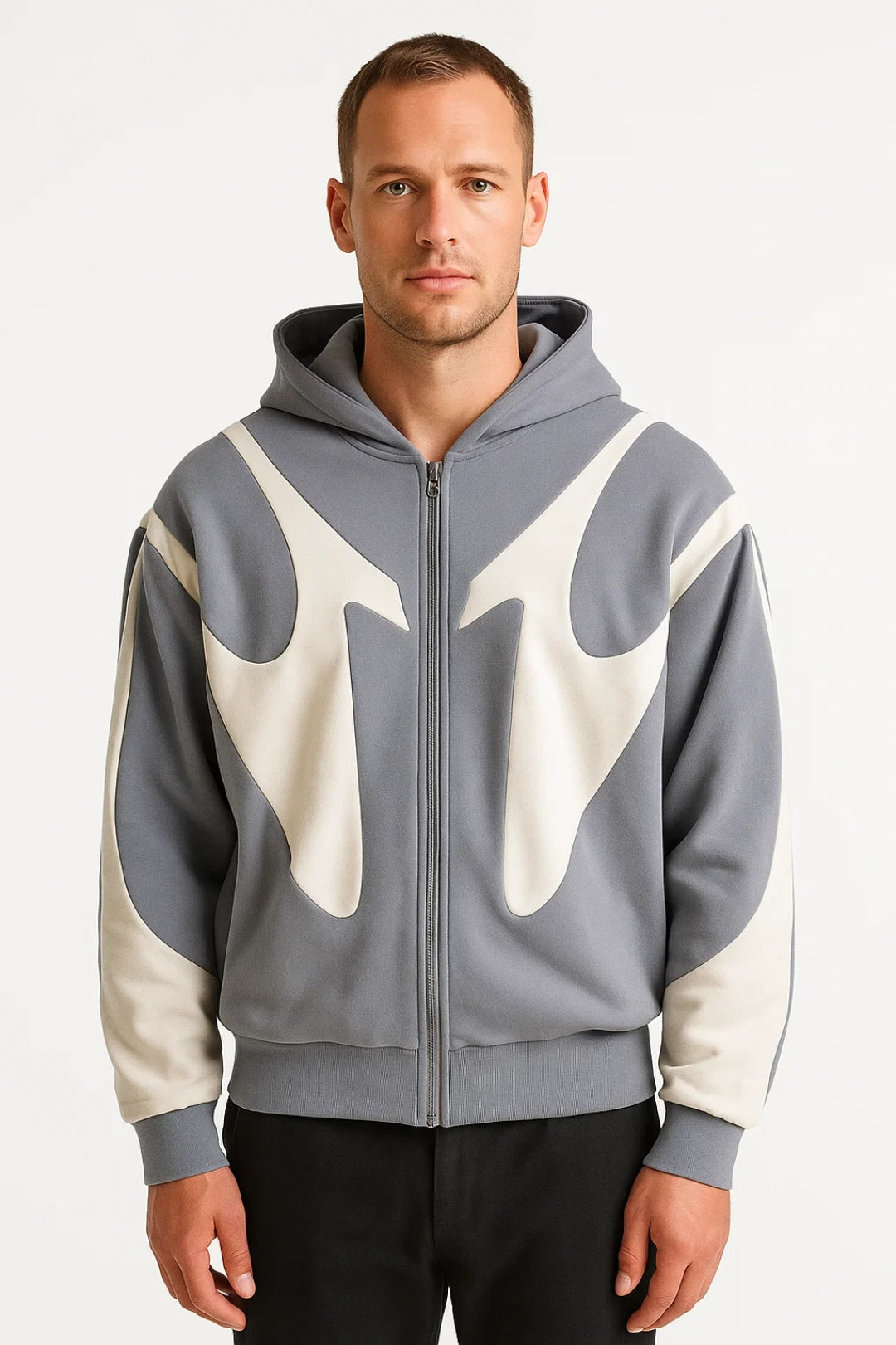 Men's Zip Up Hoodie Minimalist Casual Hooded Jacket