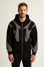 Men's Zip Up Hoodie Minimalist Casual Hooded Jacket
