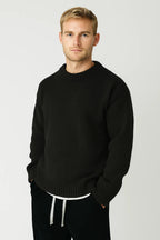 Men's Oversized Knitted Sweater Casual Crew Neck Comfortable Everyday