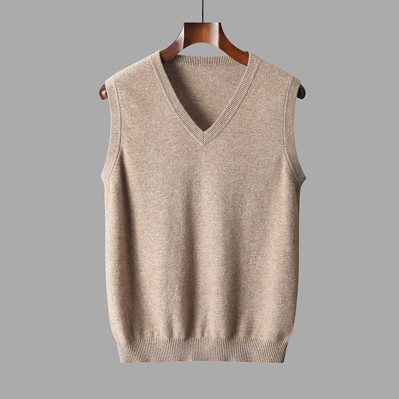 Men's Wool V Neck Sweater Vest Timeless Comfortable Knitwear