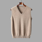 Men's Wool V Neck Sweater Vest Timeless Comfortable Knitwear