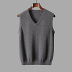 Men's Wool V Neck Sweater Vest Timeless Comfortable Knitwear