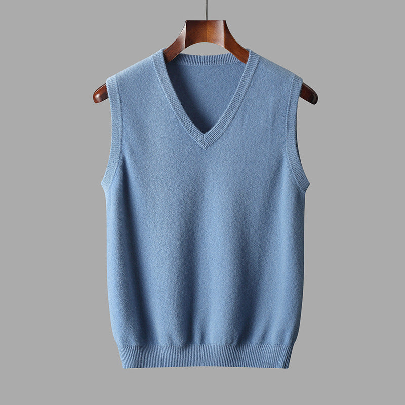 Men's Wool V Neck Sweater Vest Timeless Comfortable Knitwear