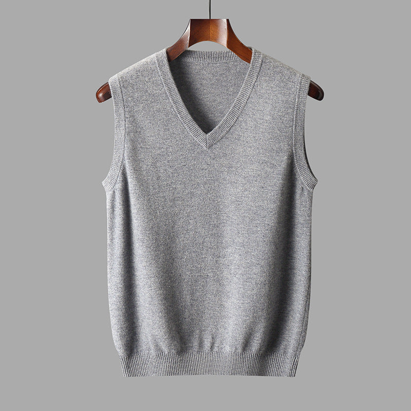 Men's Wool V Neck Sweater Vest Timeless Comfortable Knitwear