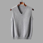 Men's Wool V Neck Sweater Vest Timeless Comfortable Knitwear