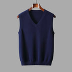 Men's Wool V Neck Sweater Vest Timeless Comfortable Knitwear