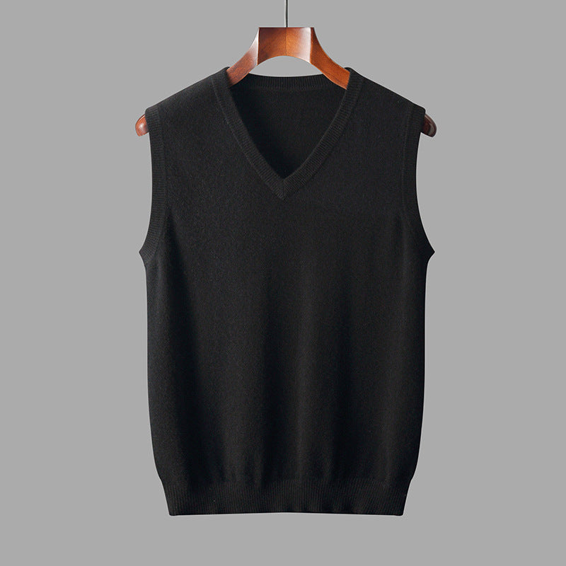 Men's Wool V Neck Sweater Vest Timeless Comfortable Knitwear