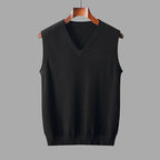 Men's Wool V Neck Sweater Vest Timeless Comfortable Knitwear
