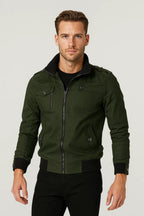 Men's Casual Jacket with Chest Pockets and Zip Relaxed