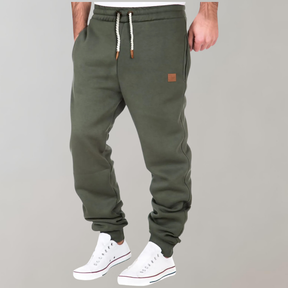 Men's Drawstring Cuff Joggers Relaxed Fit Casual Trousers