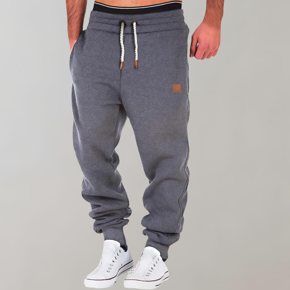 Men's Drawstring Cuff Joggers Relaxed Fit Casual Trousers