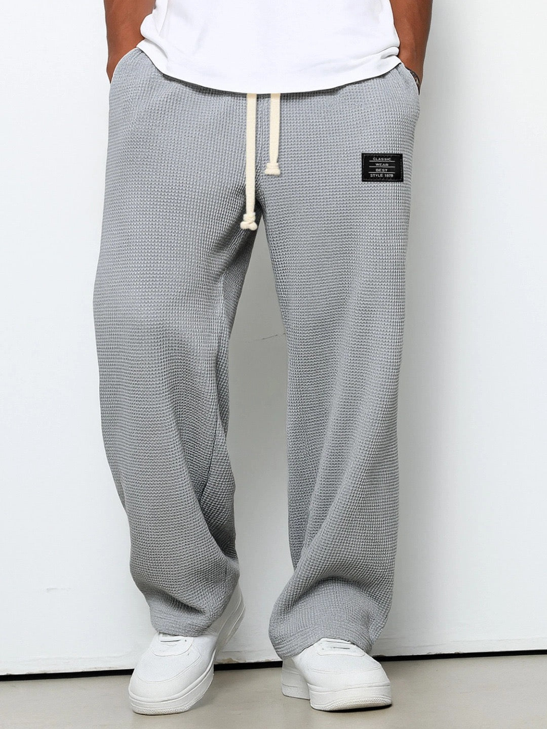 Men's Comfortable Trousers Relaxed Fit Adjustable Waist Breathable Everyday