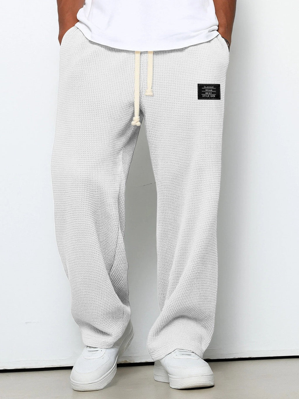 Men's Comfortable Trousers Relaxed Fit Adjustable Waist Breathable Everyday