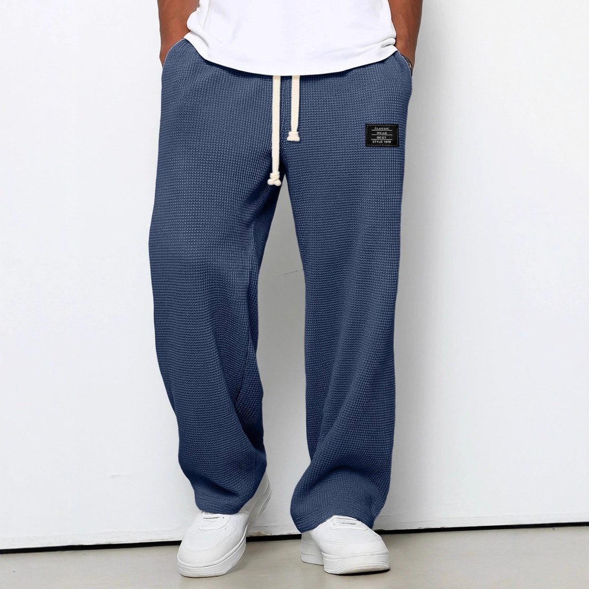 Men's Comfortable Trousers Relaxed Fit Adjustable Waist Breathable Everyday
