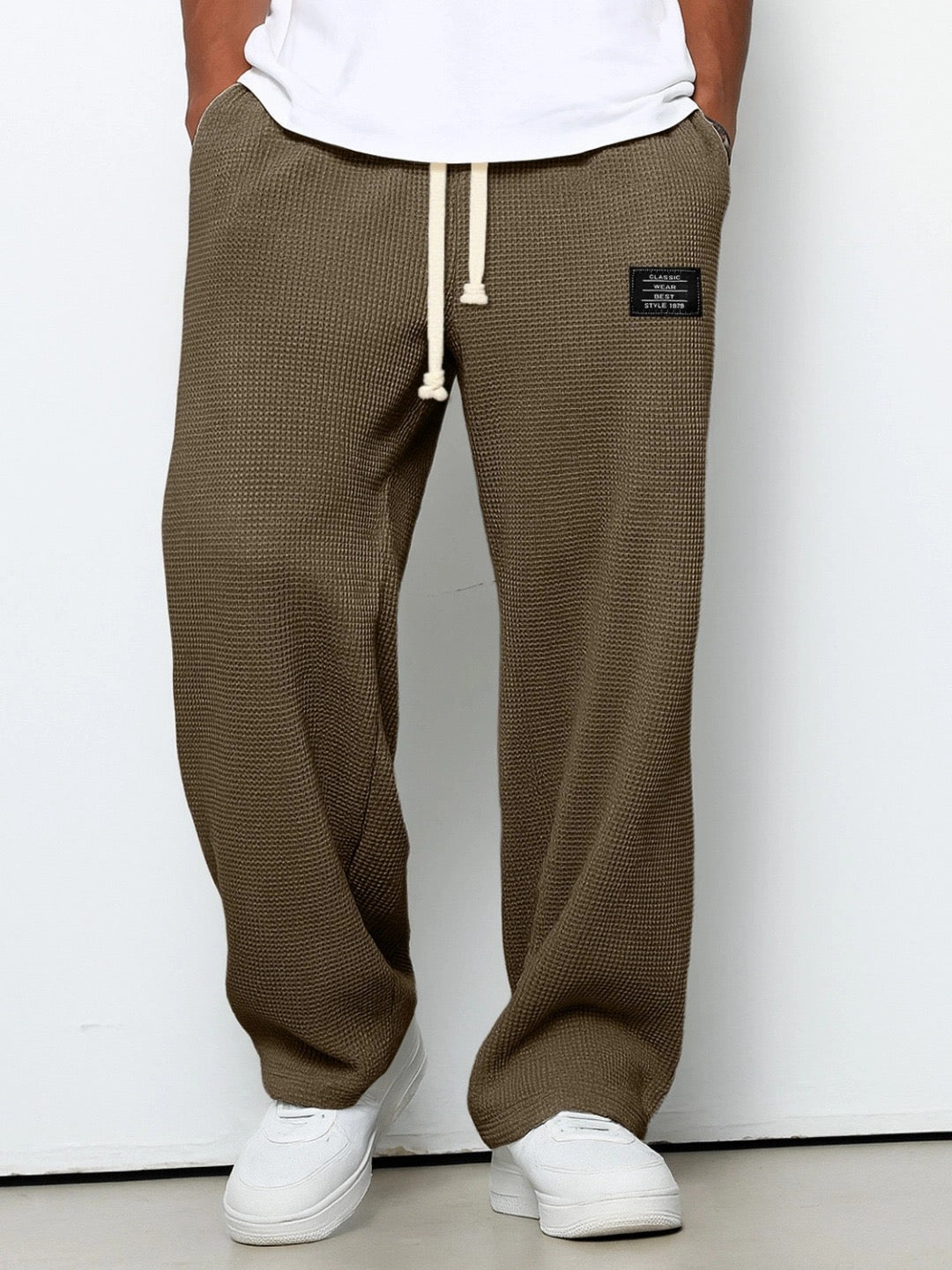 Men's Comfortable Trousers Relaxed Fit Adjustable Waist Breathable Everyday