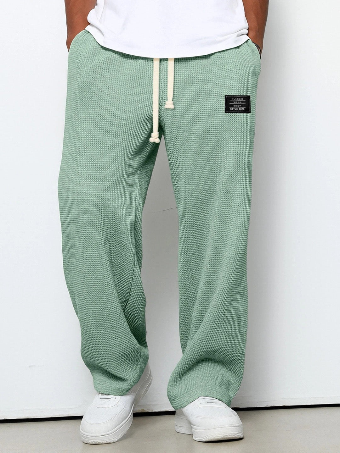 Men's Comfortable Trousers Relaxed Fit Adjustable Waist Breathable Everyday