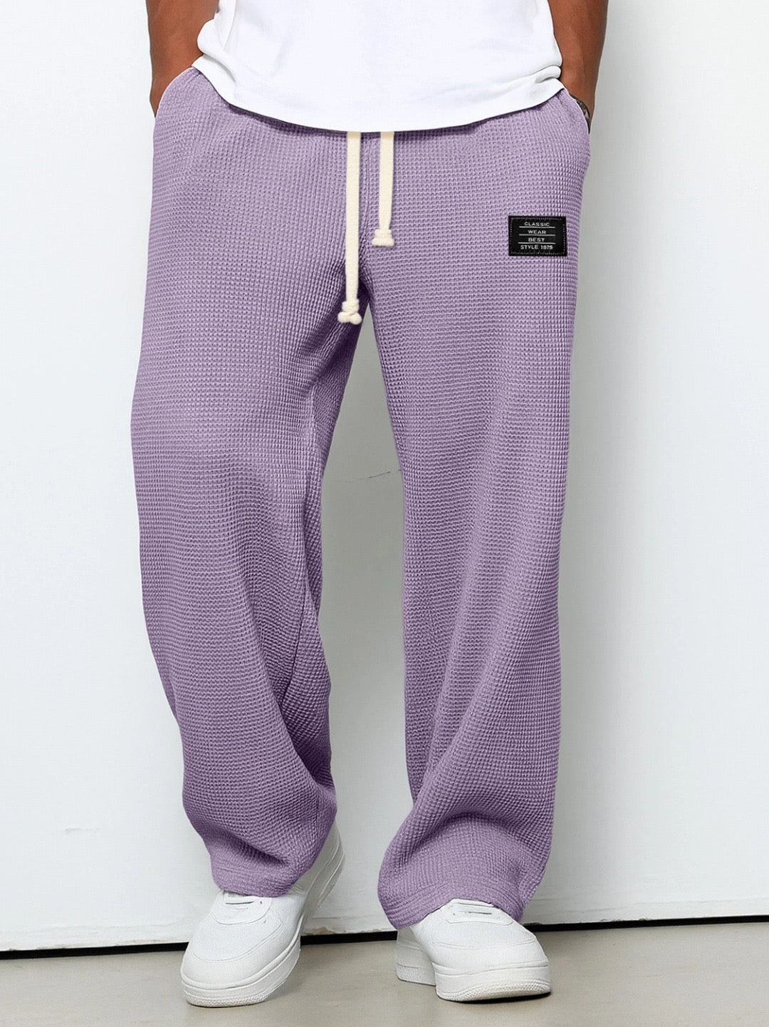 Men's Comfortable Trousers Relaxed Fit Adjustable Waist Breathable Everyday