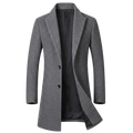 Men's Tweed Formal Coat Refined Mid Length Layer