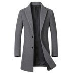 Men's Tweed Formal Coat Refined Mid Length Layer