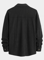 Men's Corduroy Shirt and Cargo Jogger Set Relaxed Autumn