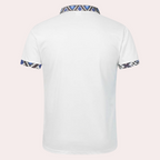 Men's Embroidered Polo Shirt Pattern Detail Slim Fit Casual